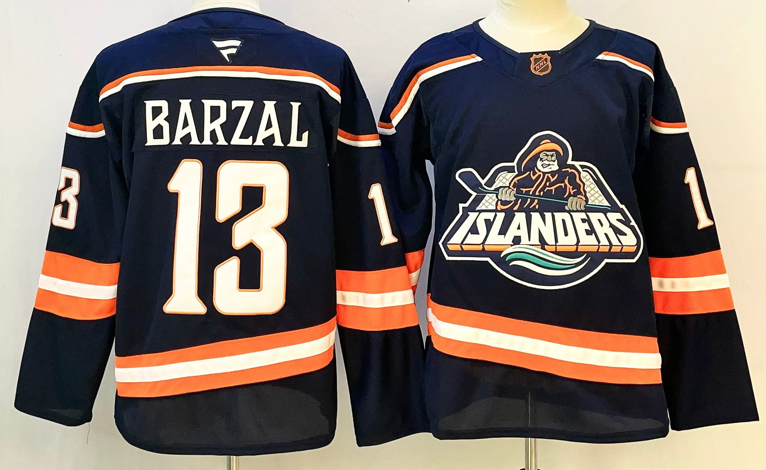 Men NEW York Islanders #13 Barzal Dark Blue 2026 Adidias NHL Jersey style 001